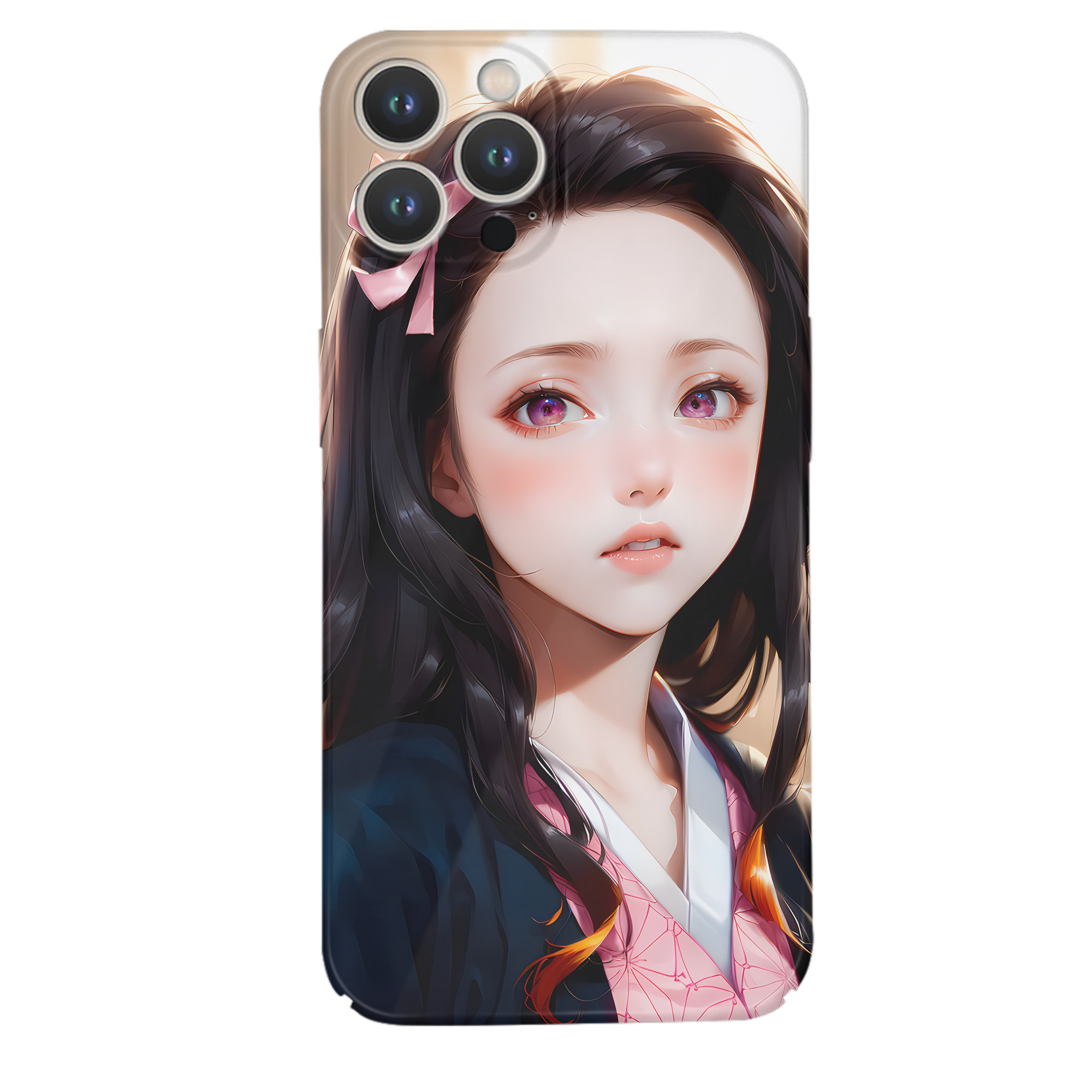 （画像用） 鬼滅の刃（きめつのやいば）竈門 禰󠄀豆子／かまど ねずこ Kamado Nezuko 【iPhone 14シリーズ対応】ハードケース